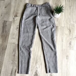 Rampage Black & White Checkered Striped Pants Ankle Cropped Size 5